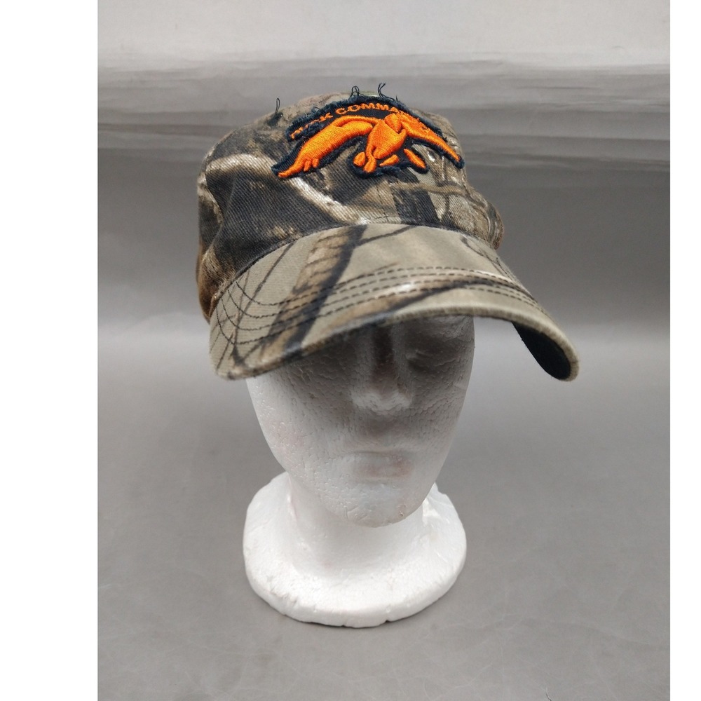 Duck Commander Mens Camo Ball Cap Orange Embroidered Logo Adjustable Hat OSFM